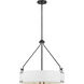 Halter 4 Light 22.63 inch Matte Black Pendant Ceiling Light