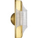 Idris LED 6 inch Vintage Brass Vanity Wall Light