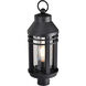 Wilton 1 Light 22.63 inch Matte Black Outdoor Post Light