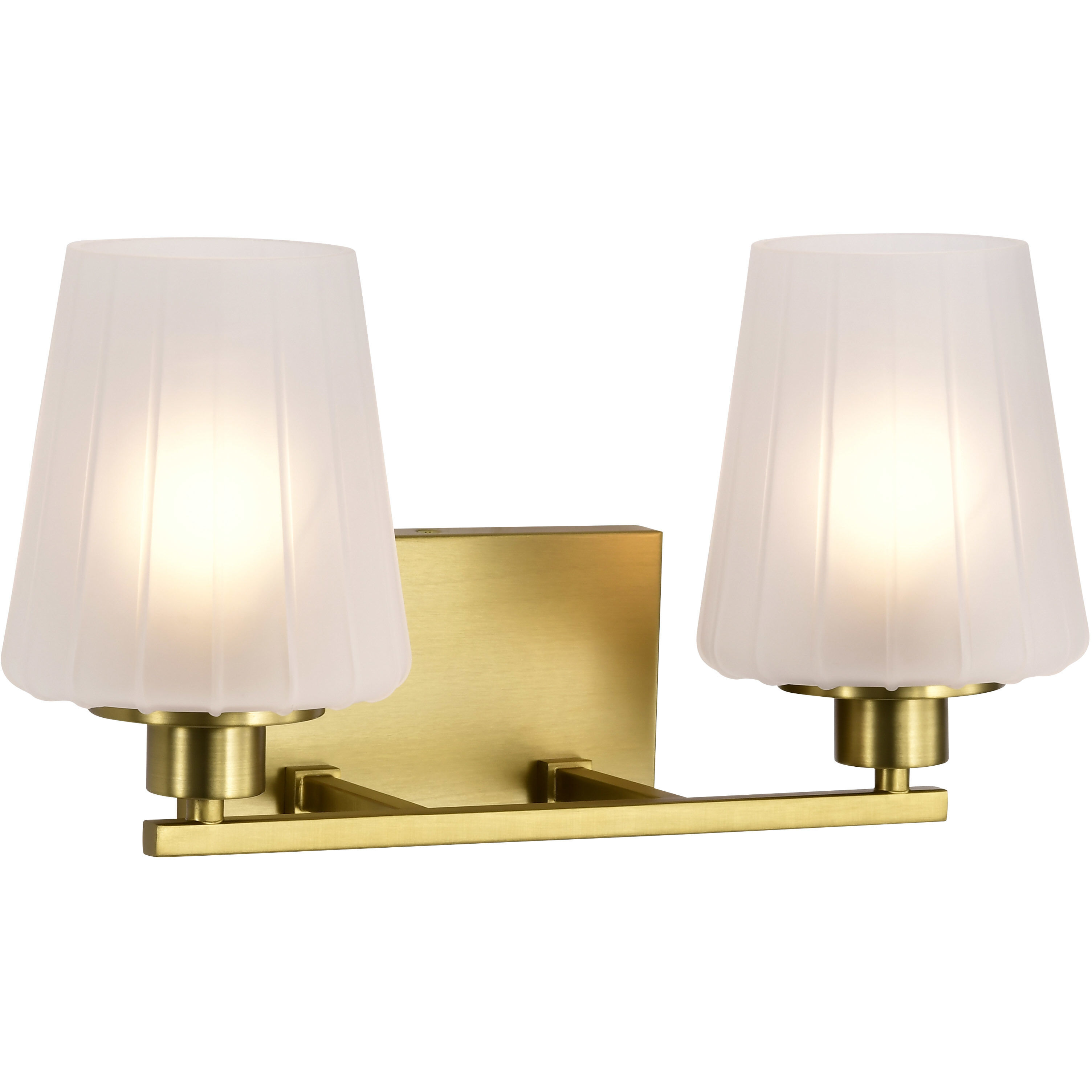 Lune 16 inch Vintage Brass Vanity Wall Light