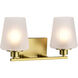 Lune 16 inch Vintage Brass Vanity Wall Light