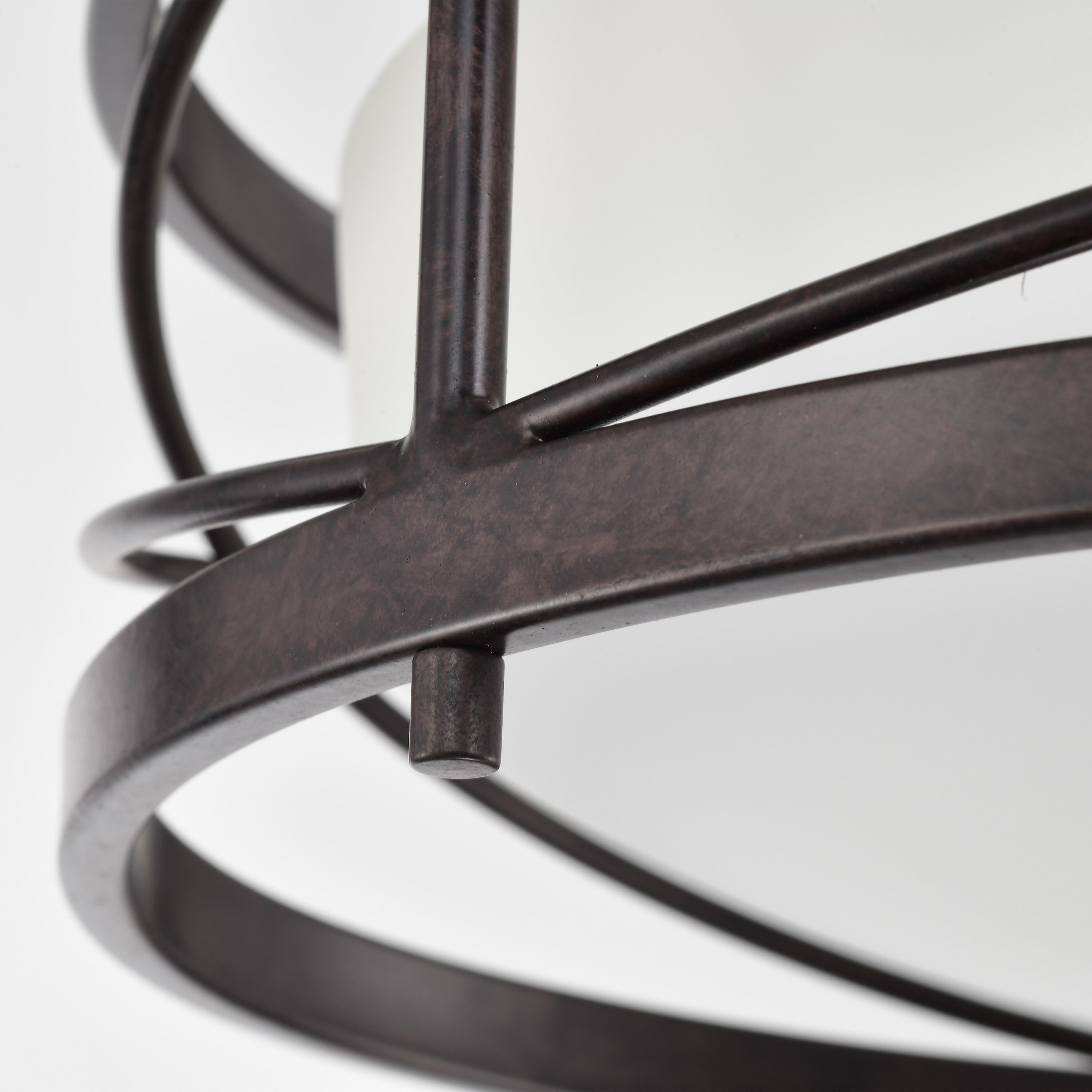 Ginger 2 Light 14 inch Old Bronze Semi Flush Mount Ceiling Light