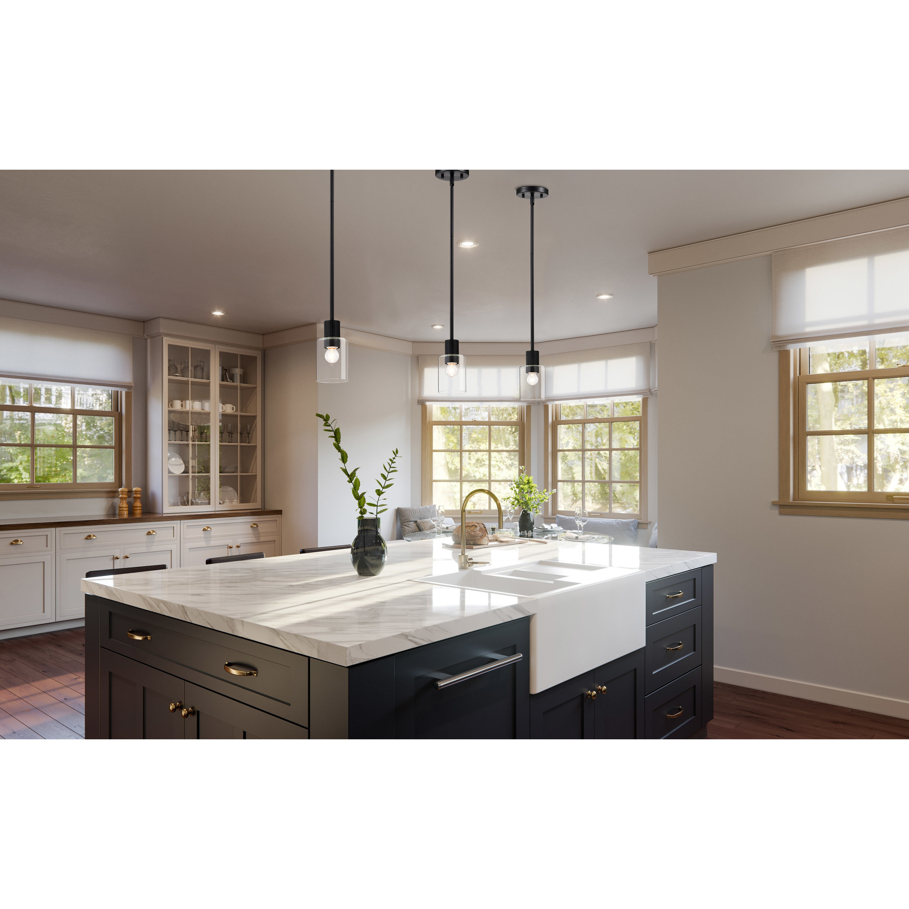 Clarksville 4 inch Matte Black Pendant Ceiling Light