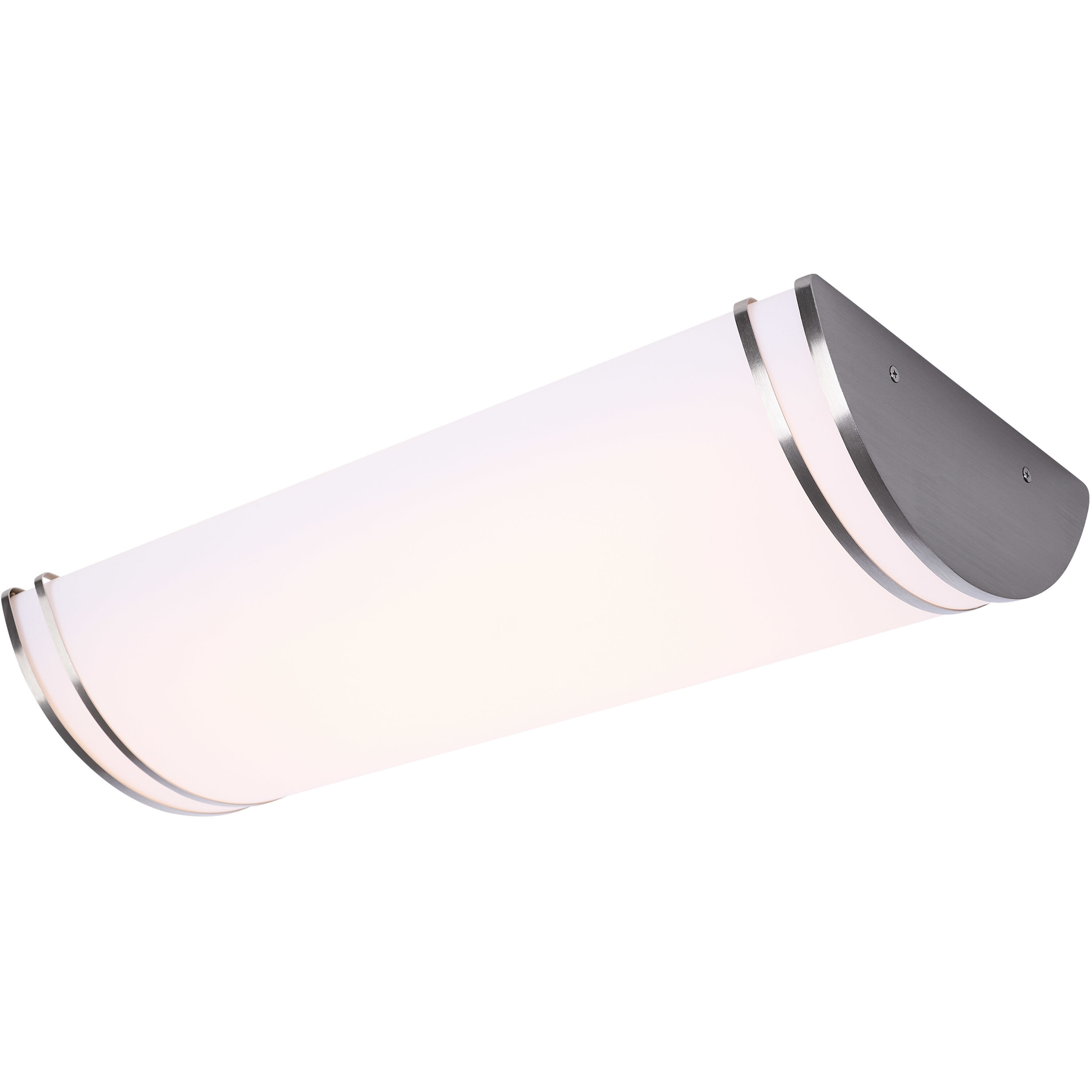 Glamour LED 11.26 inch Brushed Nickel Oval Flush Mount Ceiling Light