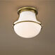 Valdora 1 Light 14 inch Natural Brass Flush Mount Ceiling Light