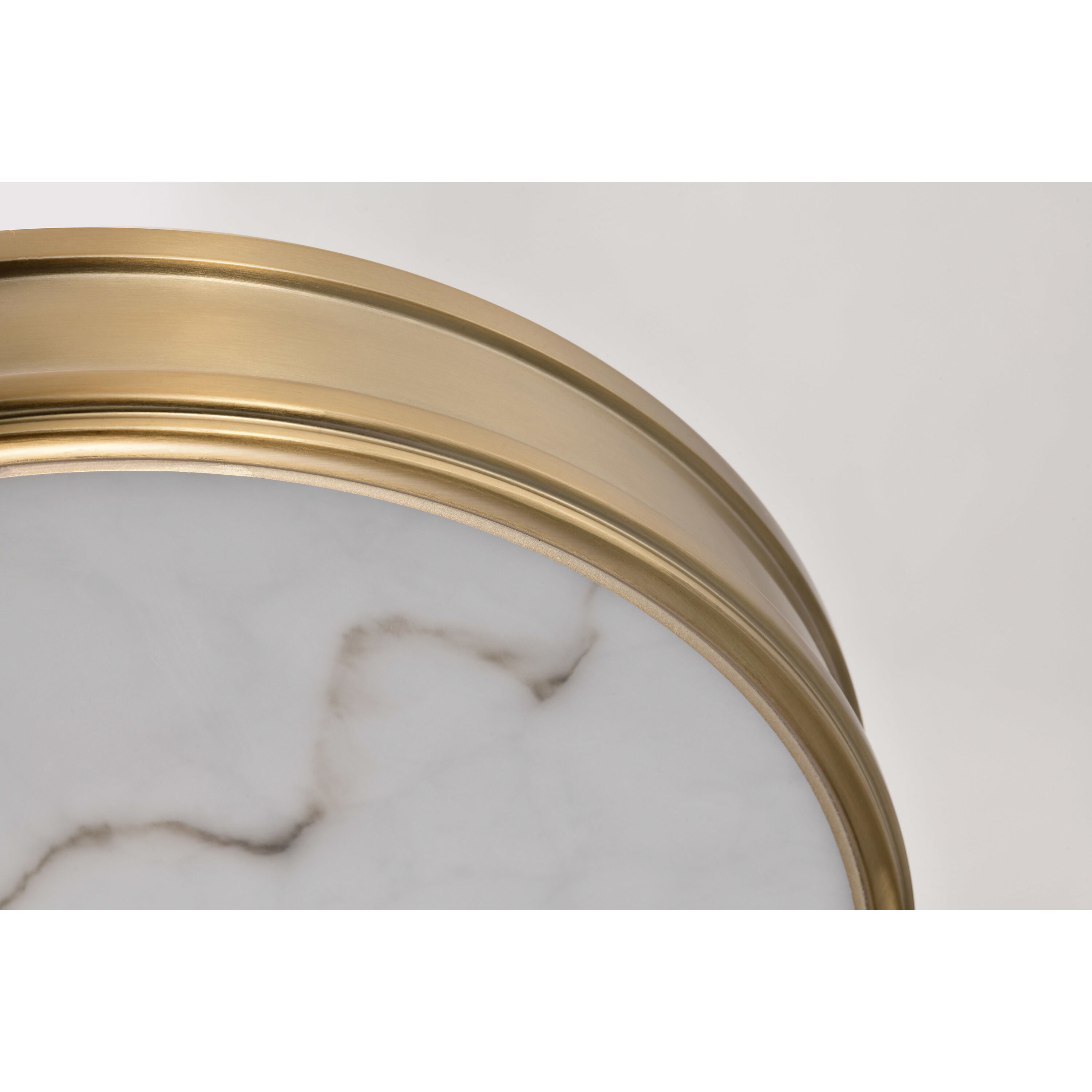 Kendall LED 14.25 inch Burnished Brass Flush Mount Ceiling Light