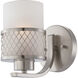 Fusion 1 Light 7.25 inch Brushed Nickel Vanity Light Wall Light