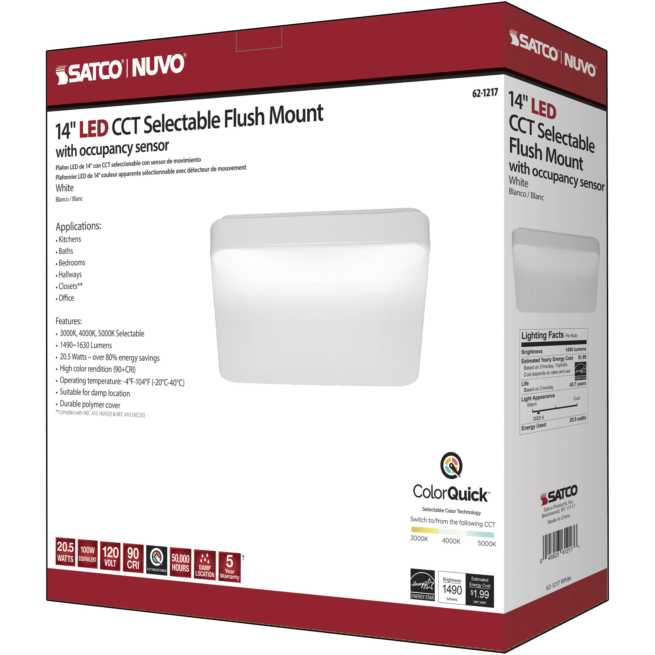 Cloud LED 14 inch White Flush Mount Ceiling Light