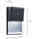 Brentwood LED 8.7 inch Black Wall Pack