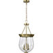 Boliver 3 Light 11.75 inch Vintage Brass Pendant Ceiling Light