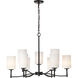 Liam 30 inch Matte Black Chandelier Ceiling Light