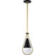 Admiral 1 Light 10 inch Matte Black Pendant Ceiling Light