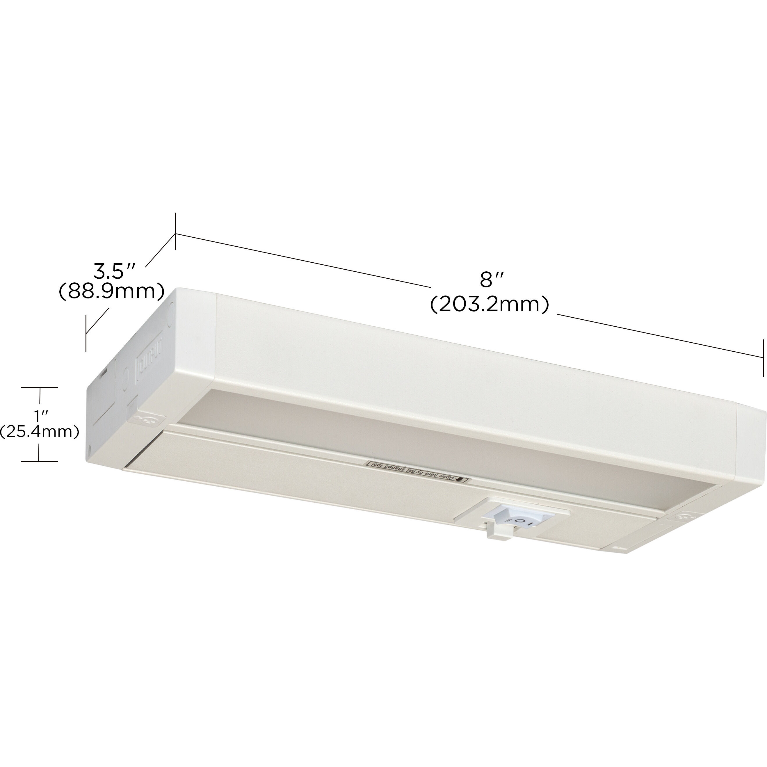 CounterQuick 120 LED 8 inch White Under Cabinet & Cove, Linear Strip