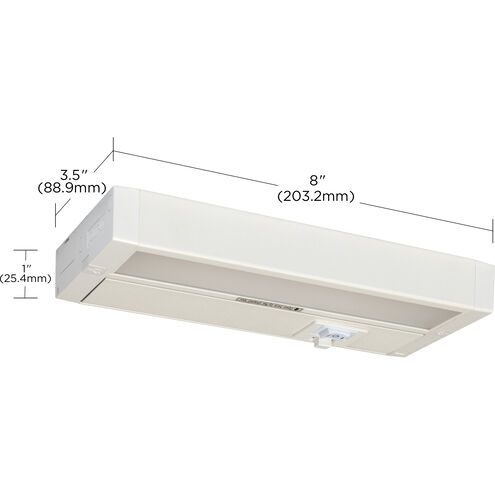 CounterQuick 120 LED 8 inch White Under Cabinet & Cove, Linear Strip