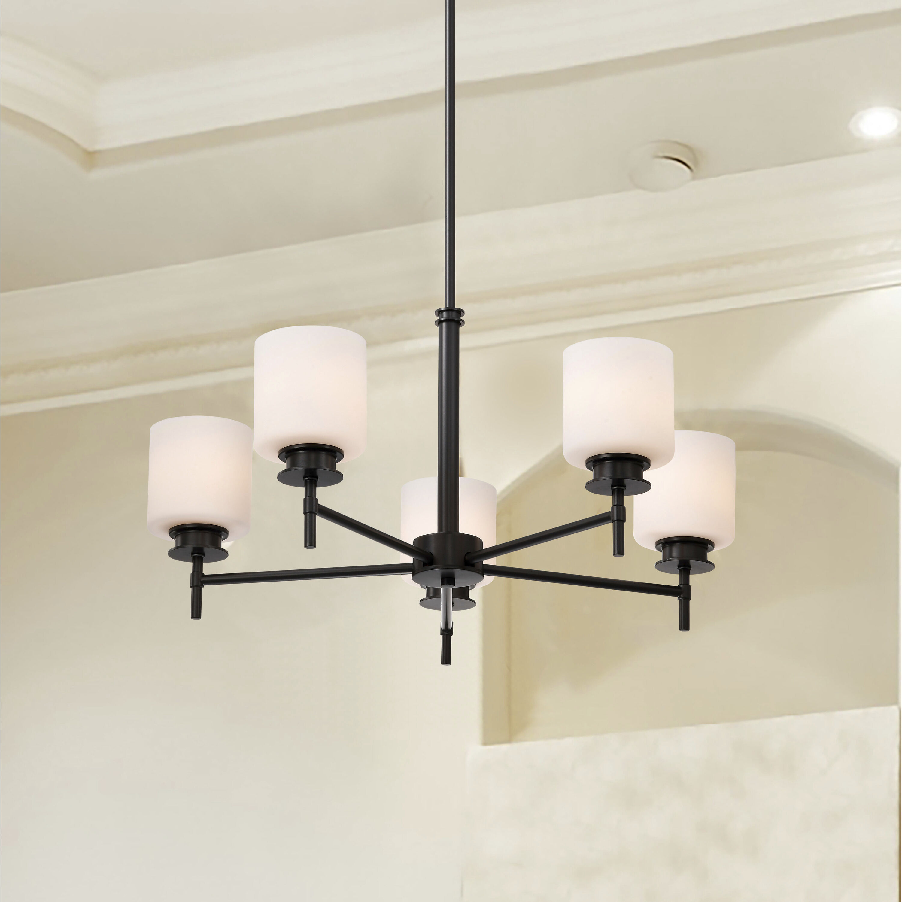 Warren 5 Light 28 inch Gun Metal Chandelier Ceiling Light