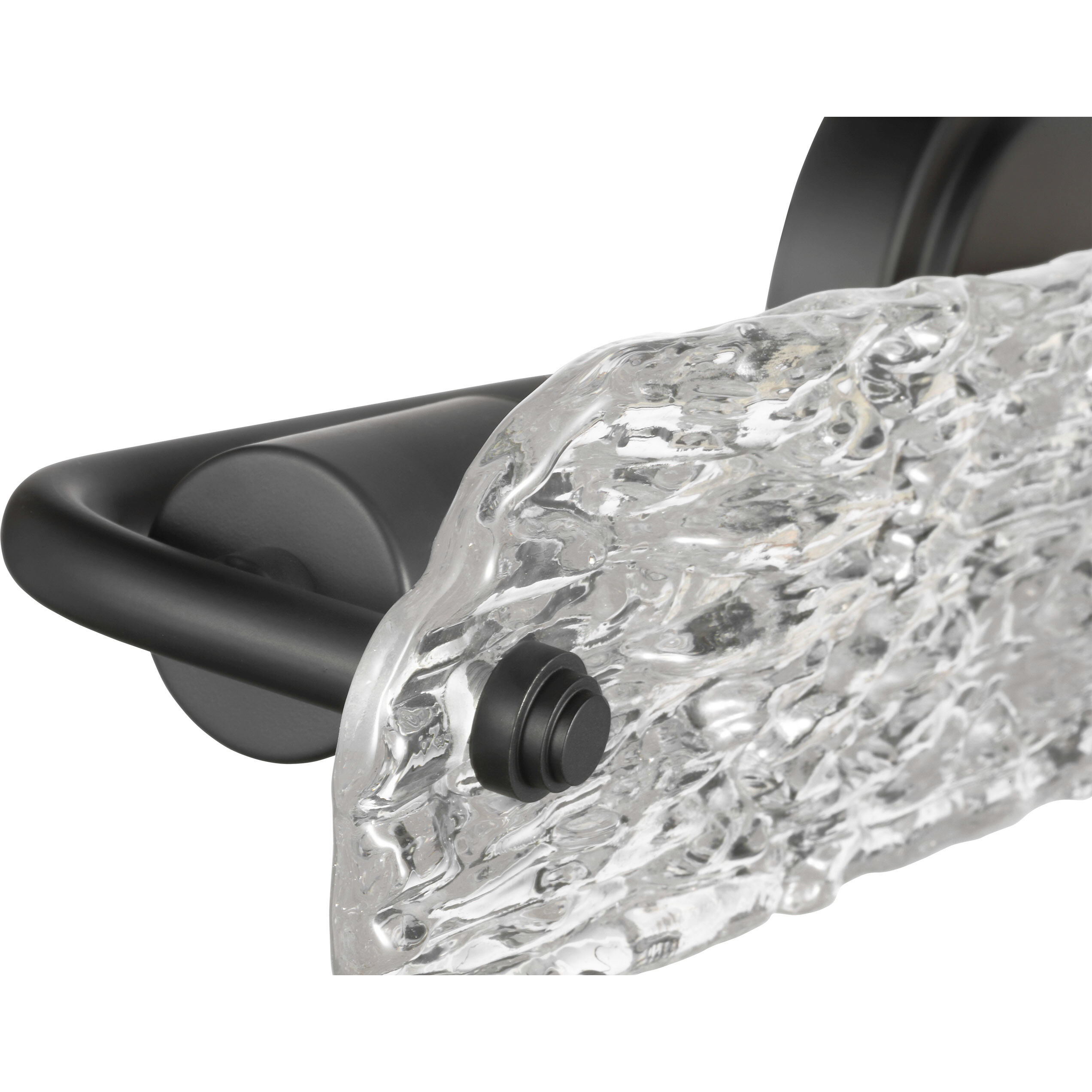 Glacier 3 Light 34 inch Matte Black Bathroom Vanity Light Wall Light