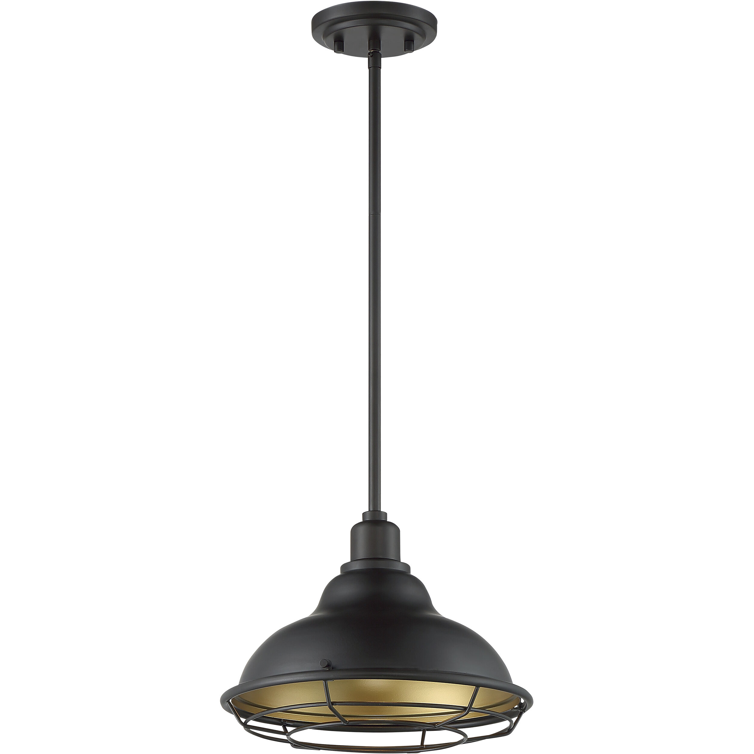 Newbridge 1 Light 12 inch Dark Bronze and Gold Pendant Ceiling Light
