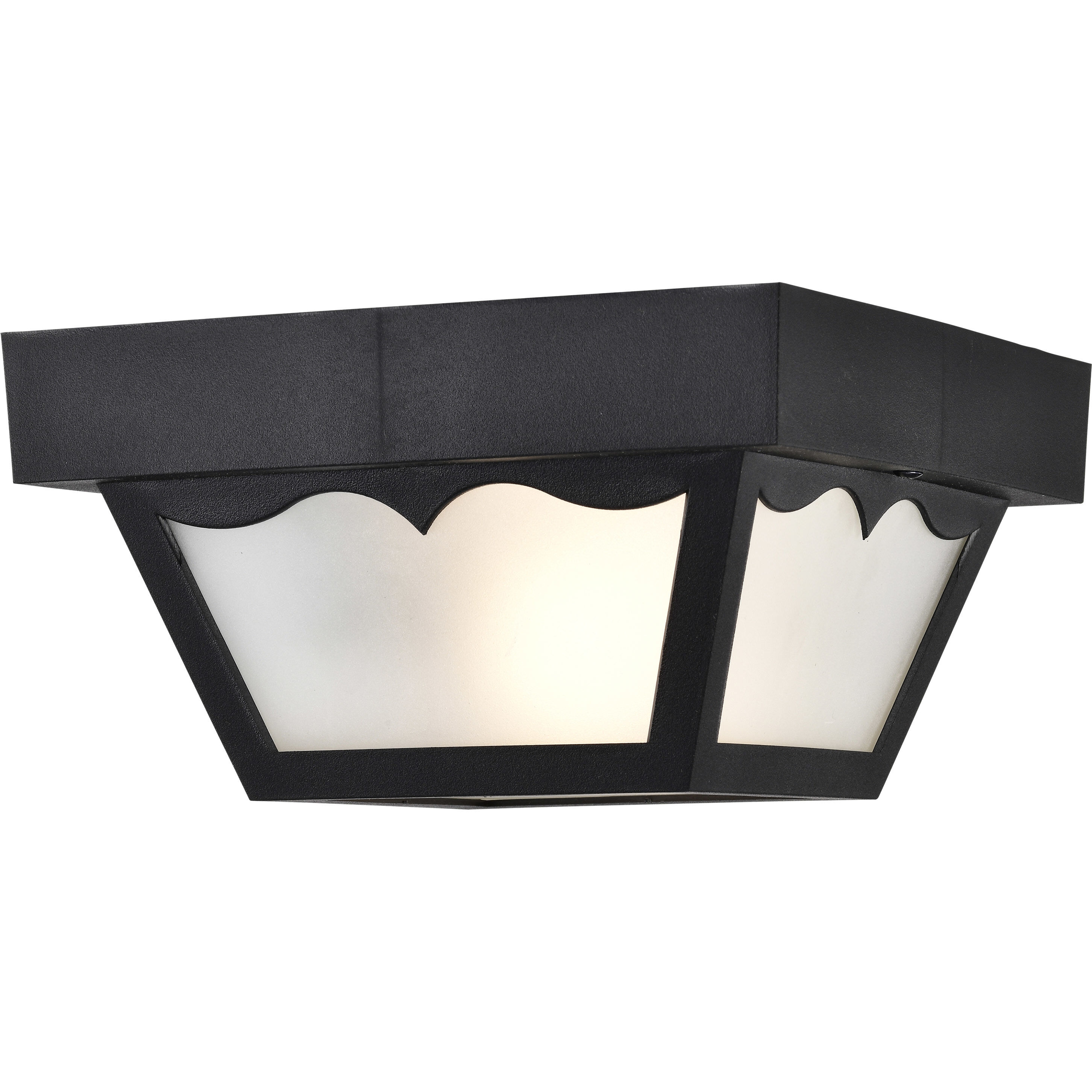 Brentwood 1 Light 8 inch Black Outdoor Flush Mount