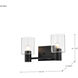Clarksville 2 Light 14 inch Matte Black Vanity Light Wall Light