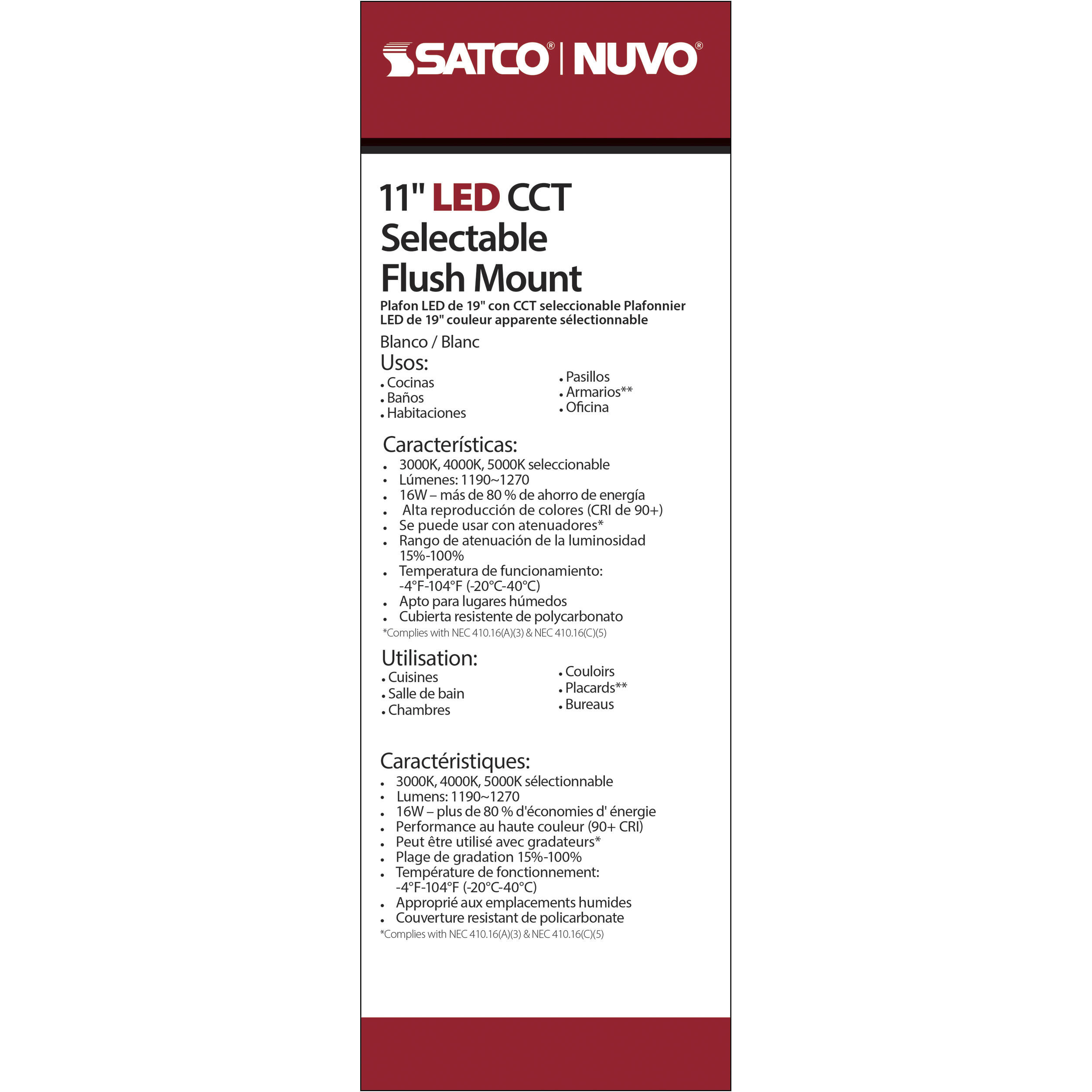 Cloud LED 11 inch White Flush Mount Ceiling Light