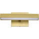 Mila LED 12.2 inch Vintage Brass Vanity Wall Light