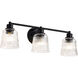 Grayson 24 inch Matte Black Vanity Wall Light