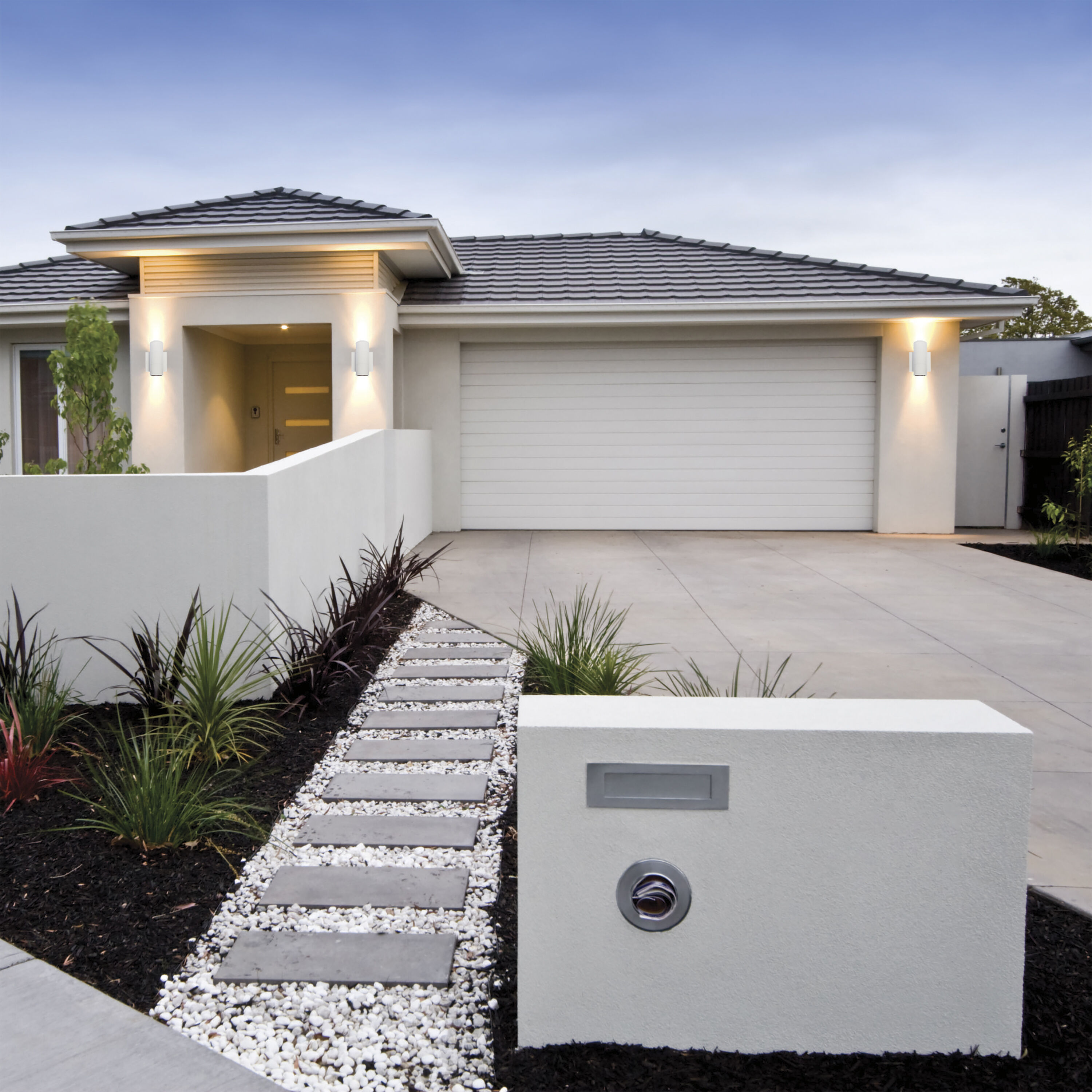 Brentwood LED 7 inch White Outdoor Wall Sconce, Small