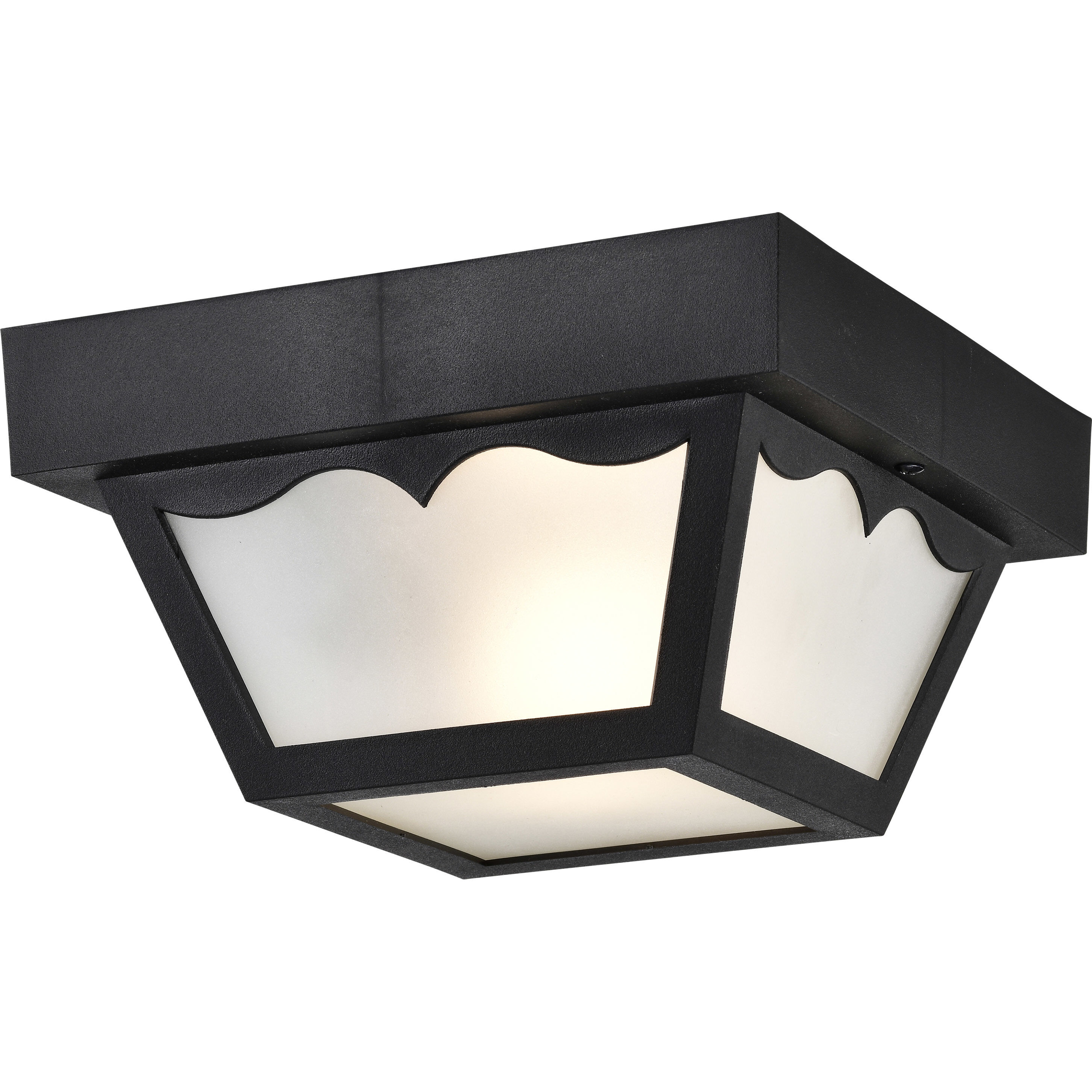 Brentwood 1 Light 8 inch Black Outdoor Flush Mount