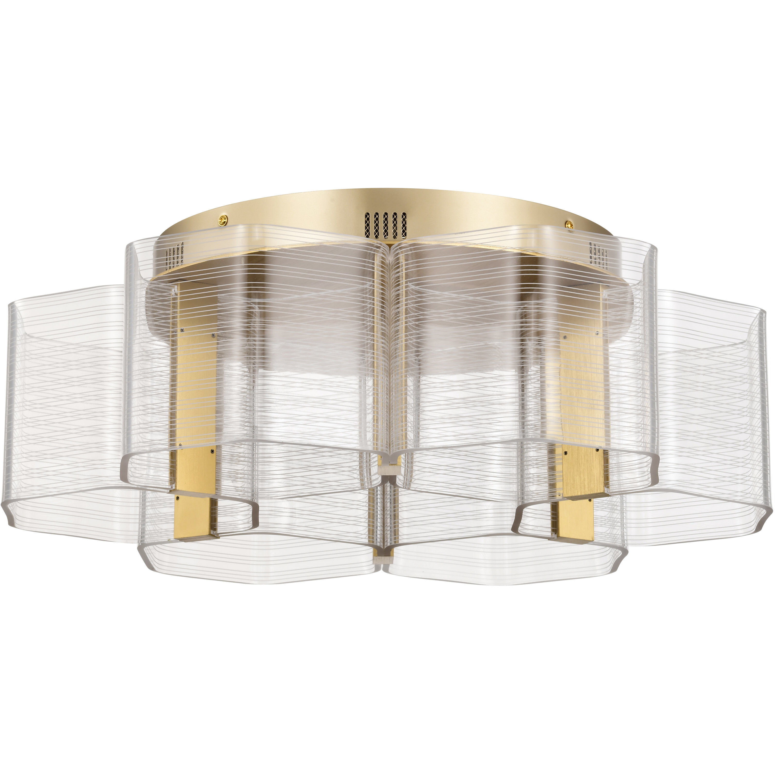 Kenzo LED 20.5 inch Polished Anodized Bronze Flush Mount Ceiling Light