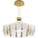 Kenzo LED 34.25 inch Polished Anodized Bronze Chandelier Ceiling Light