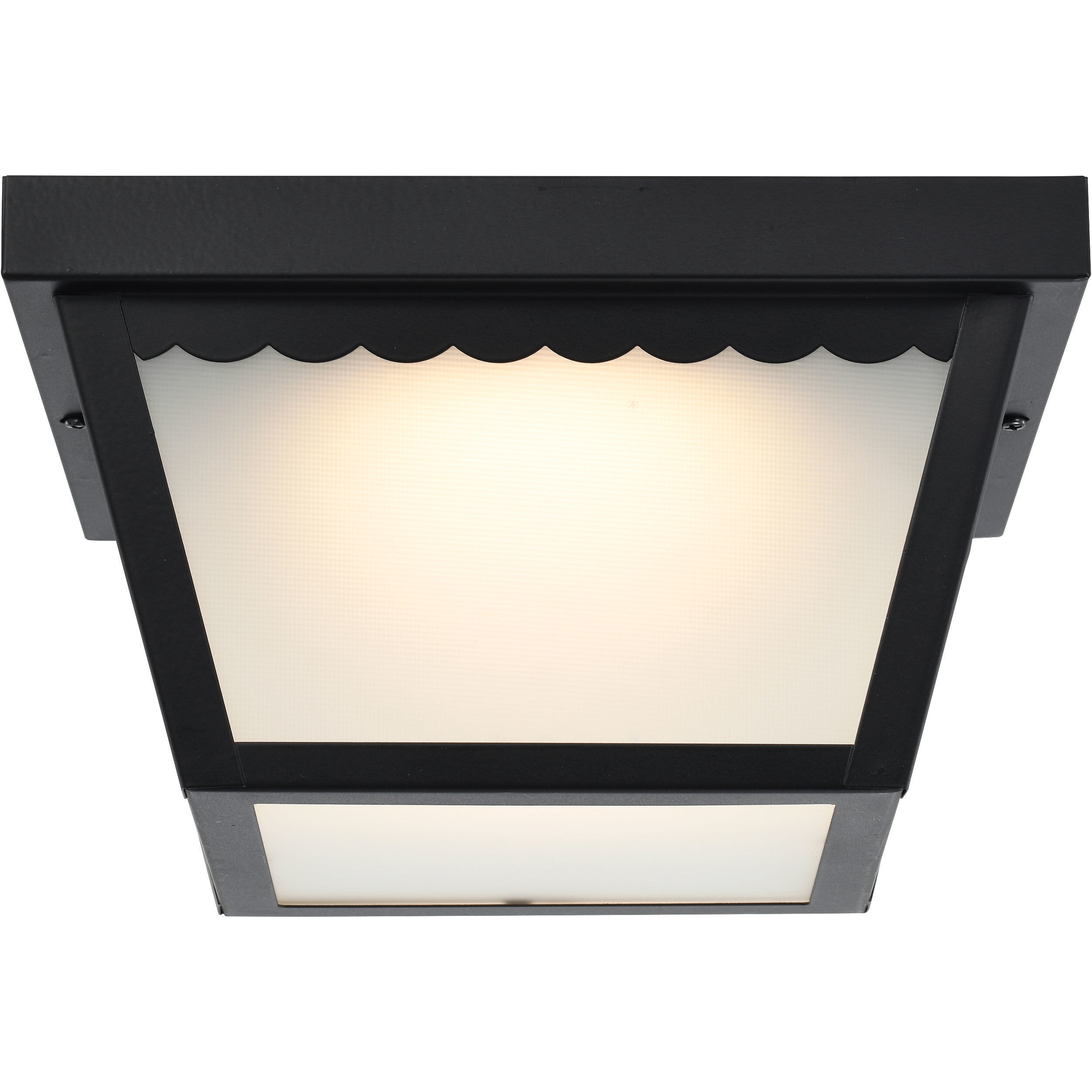 Brentwood LED 9 inch Black Outdoor Flush Mount