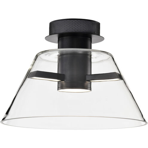 Edmond LED 13.63 inch Matte Black Semi Flush Mount Ceiling Light