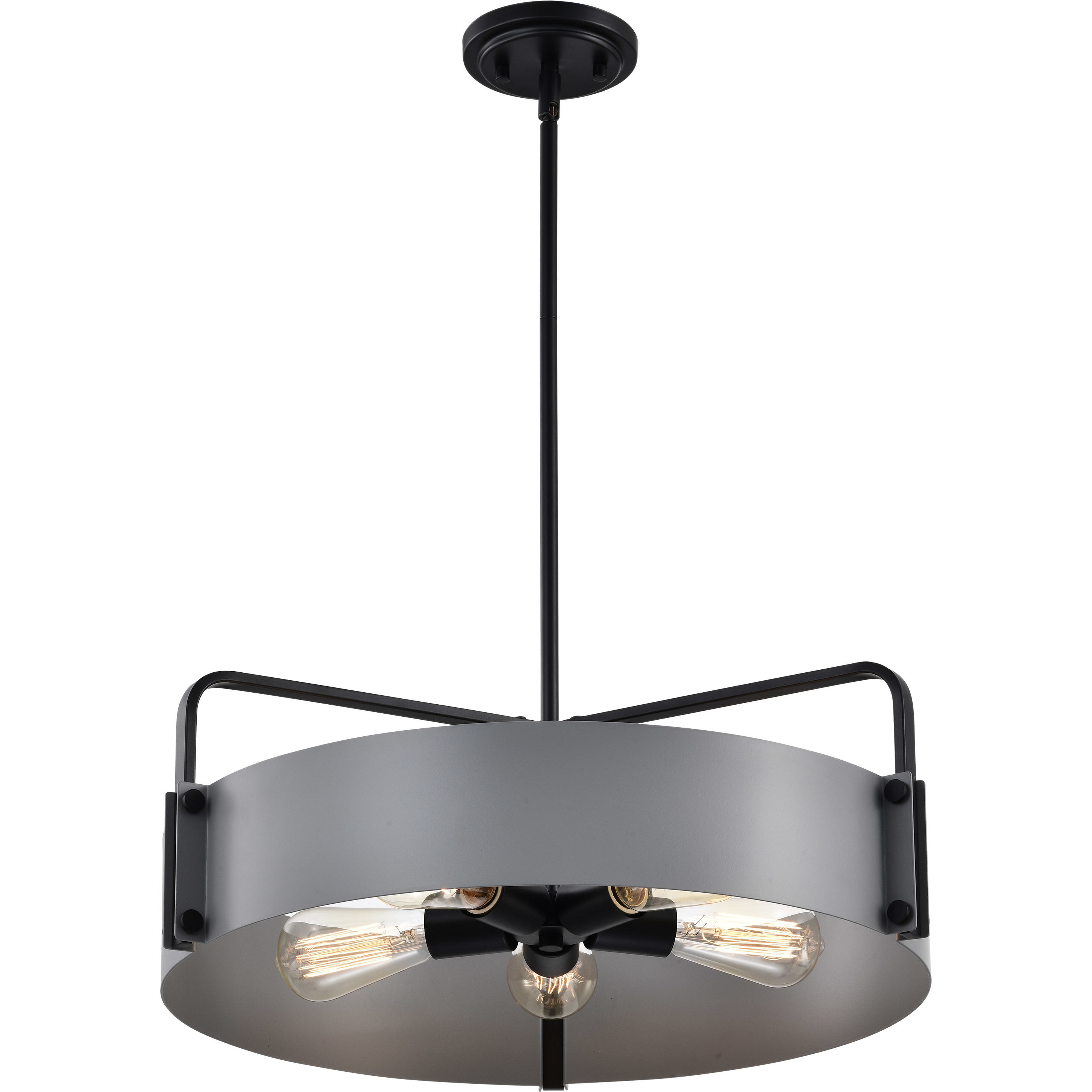 Altos 5 Light 22 inch Matte Gray Pendant Ceiling Light