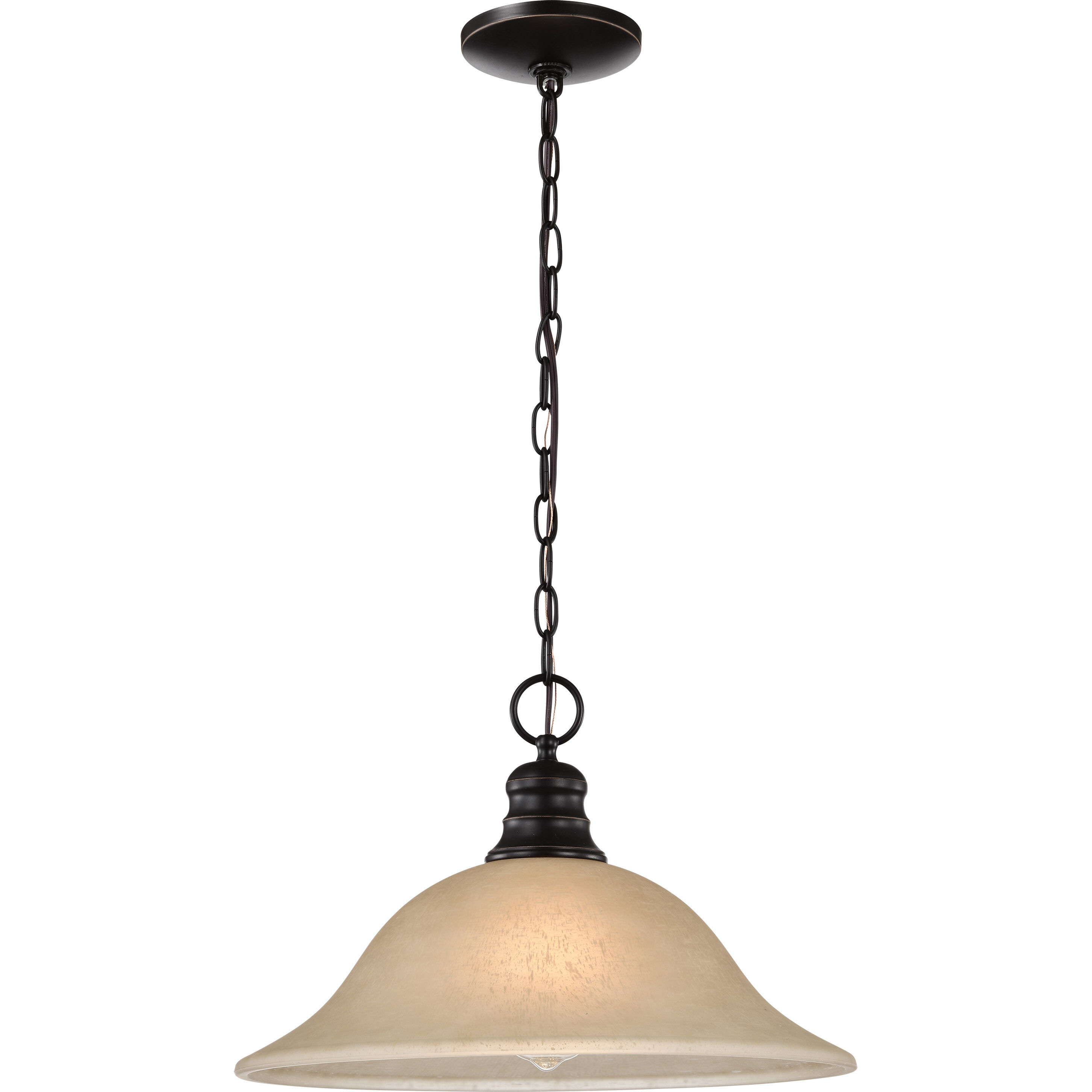 Empire 1 Light 16 inch Mahogany Bronze Dome Pendant Ceiling Light