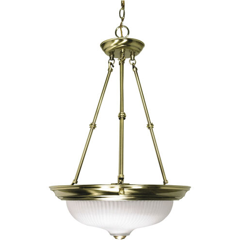Signature 3 Light 15 inch Antique Brass Pendant Ceiling Light