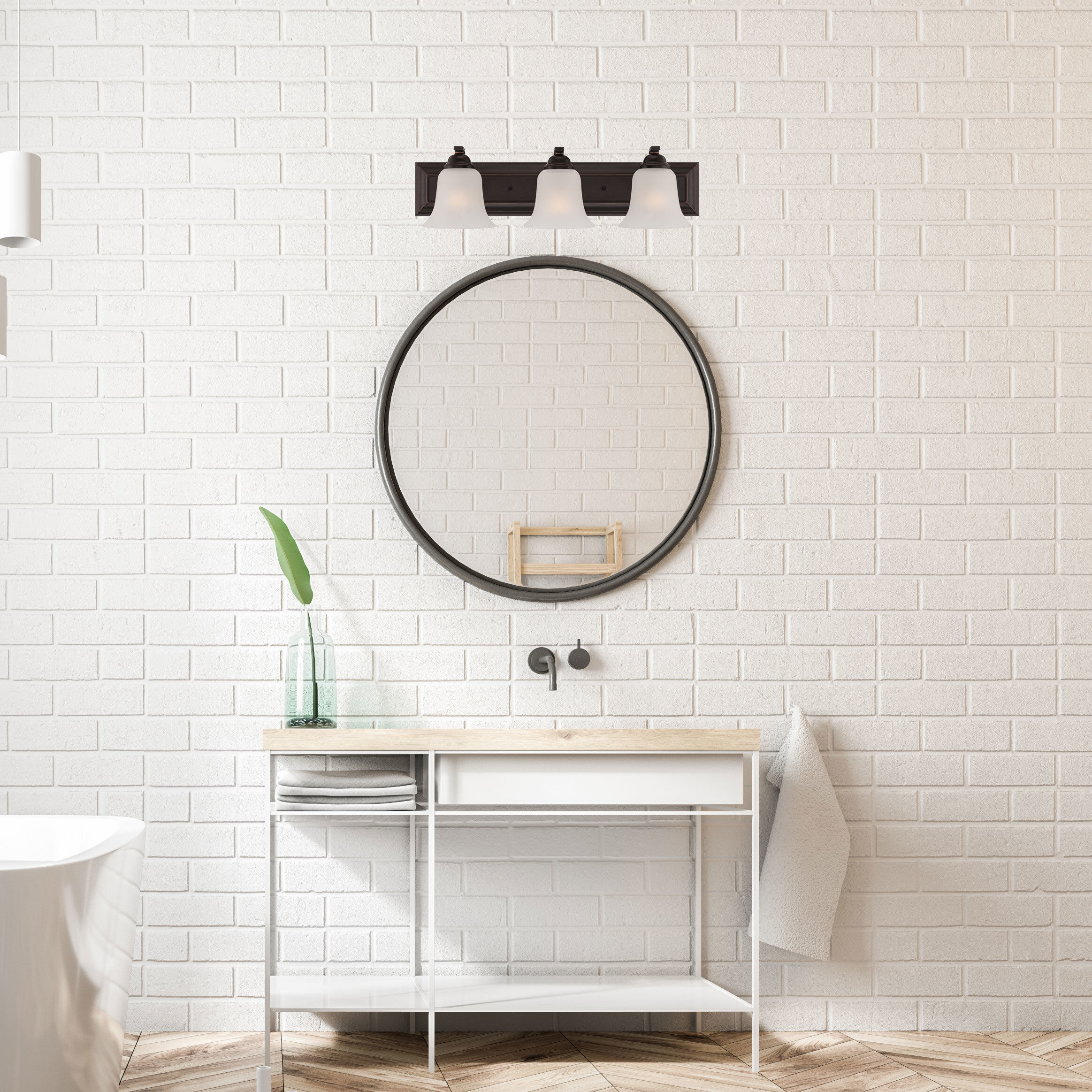 Elizabeth 3 Light 24 inch Sudbury Bronze Vanity Light Wall Light