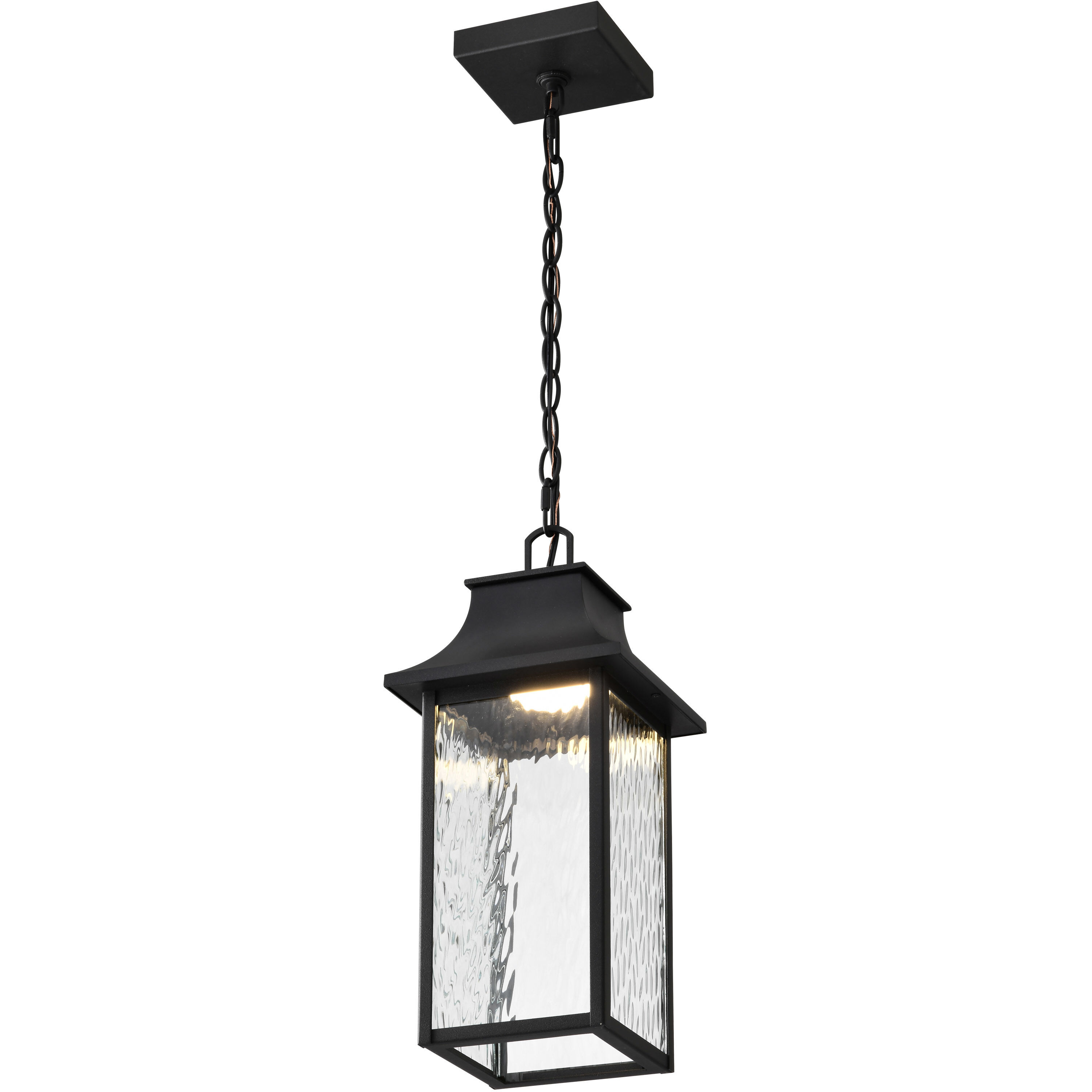 Austen LED Matte Black Outdoor Hanging Fixture