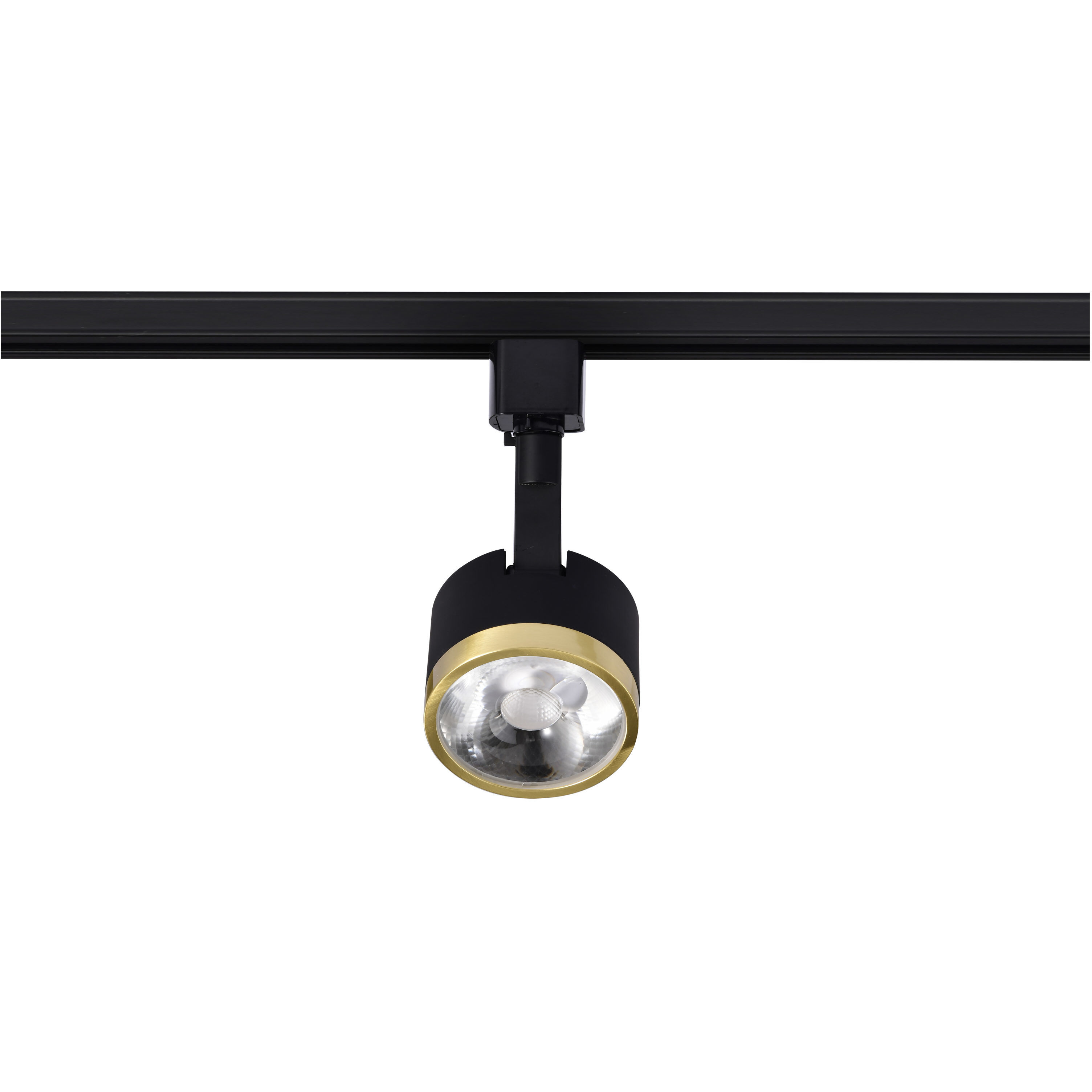 Brentwood 1 Light 120 Matte Black and Brushed Brass Track Lighting Ceiling Light