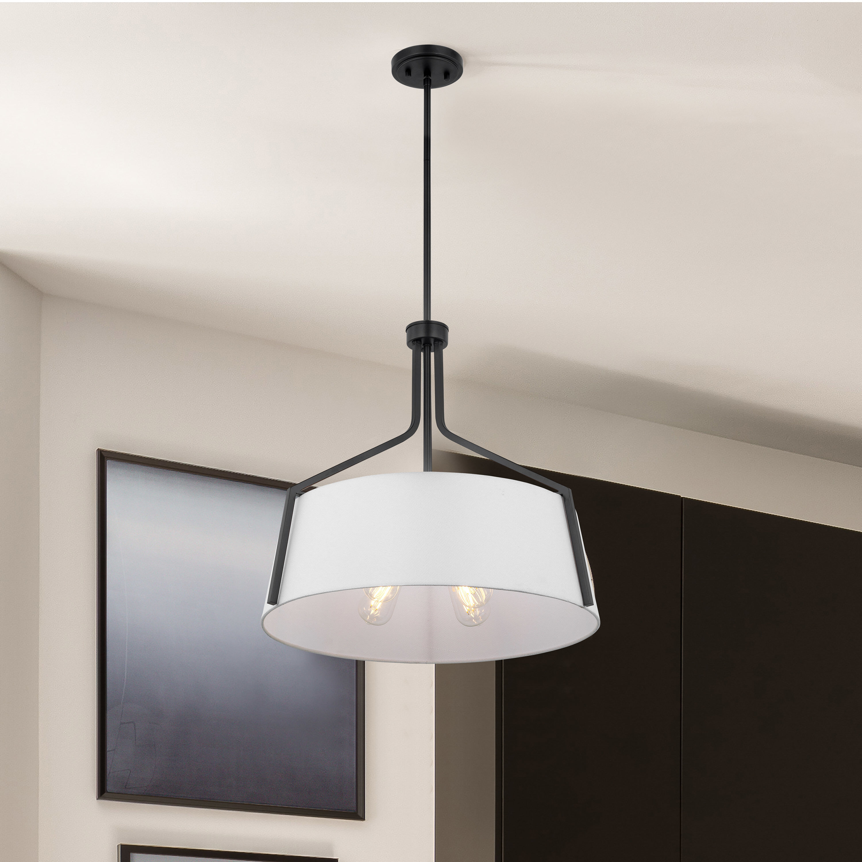 Livingston 4 Light 22 inch Matte Black Pendant Ceiling Light