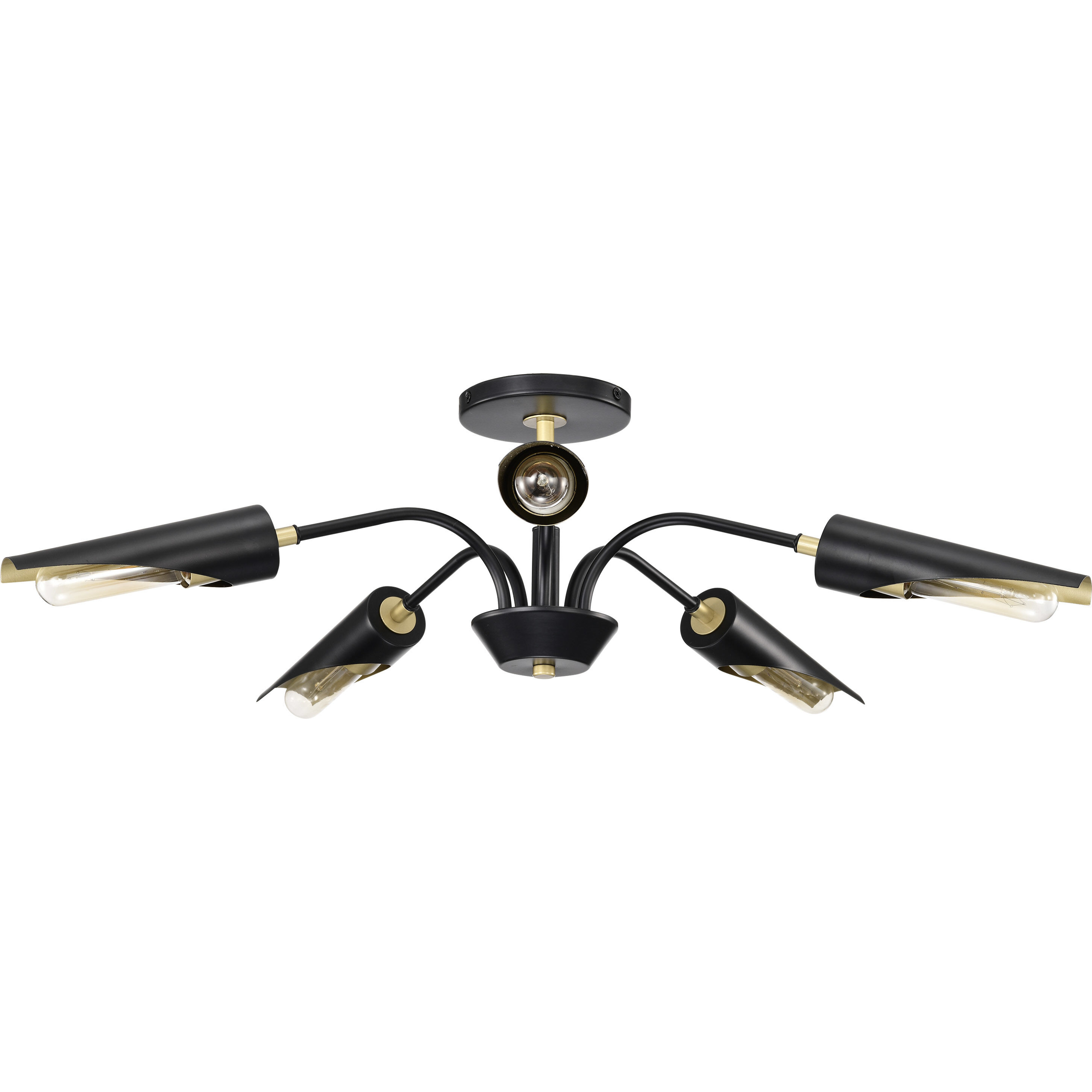 Marc 5 Light 28.5 inch Matte Black Chandelier Ceiling Light