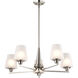Lune 30 inch Brushed Nickel Chandelier Ceiling Light