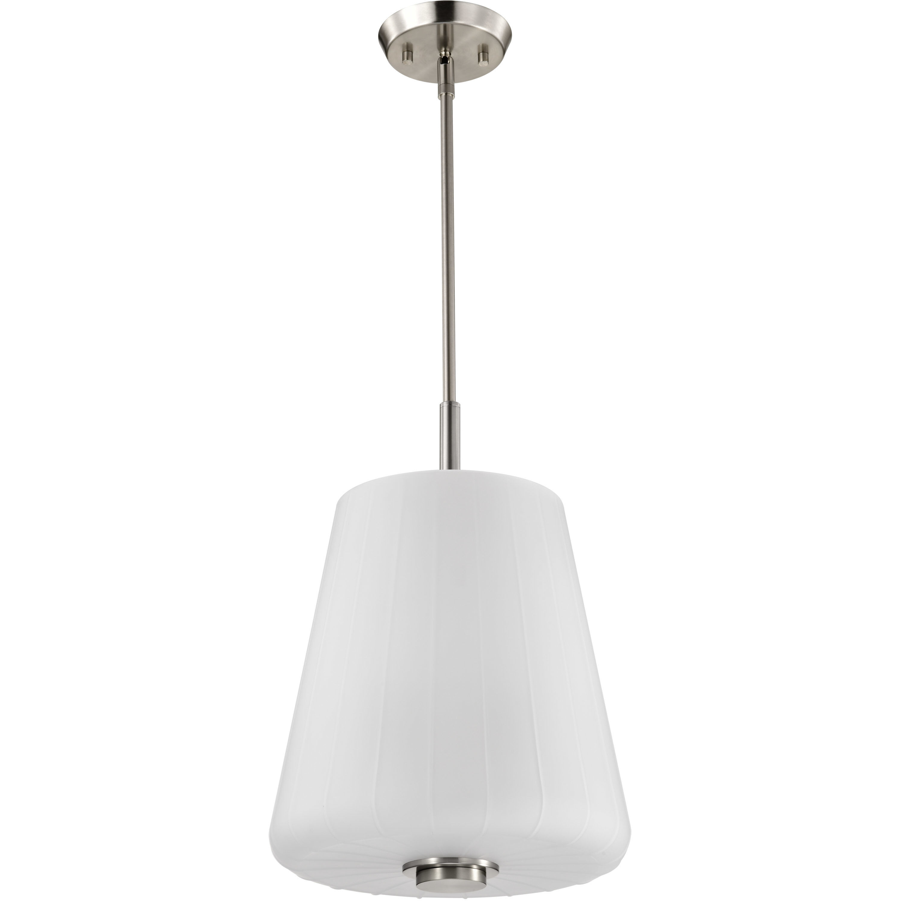 Lune 12 inch Brushed Nickel Pendant Ceiling Light
