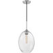 Aria 1 Light 9.63 inch Polished Nickel Pendant Ceiling Light