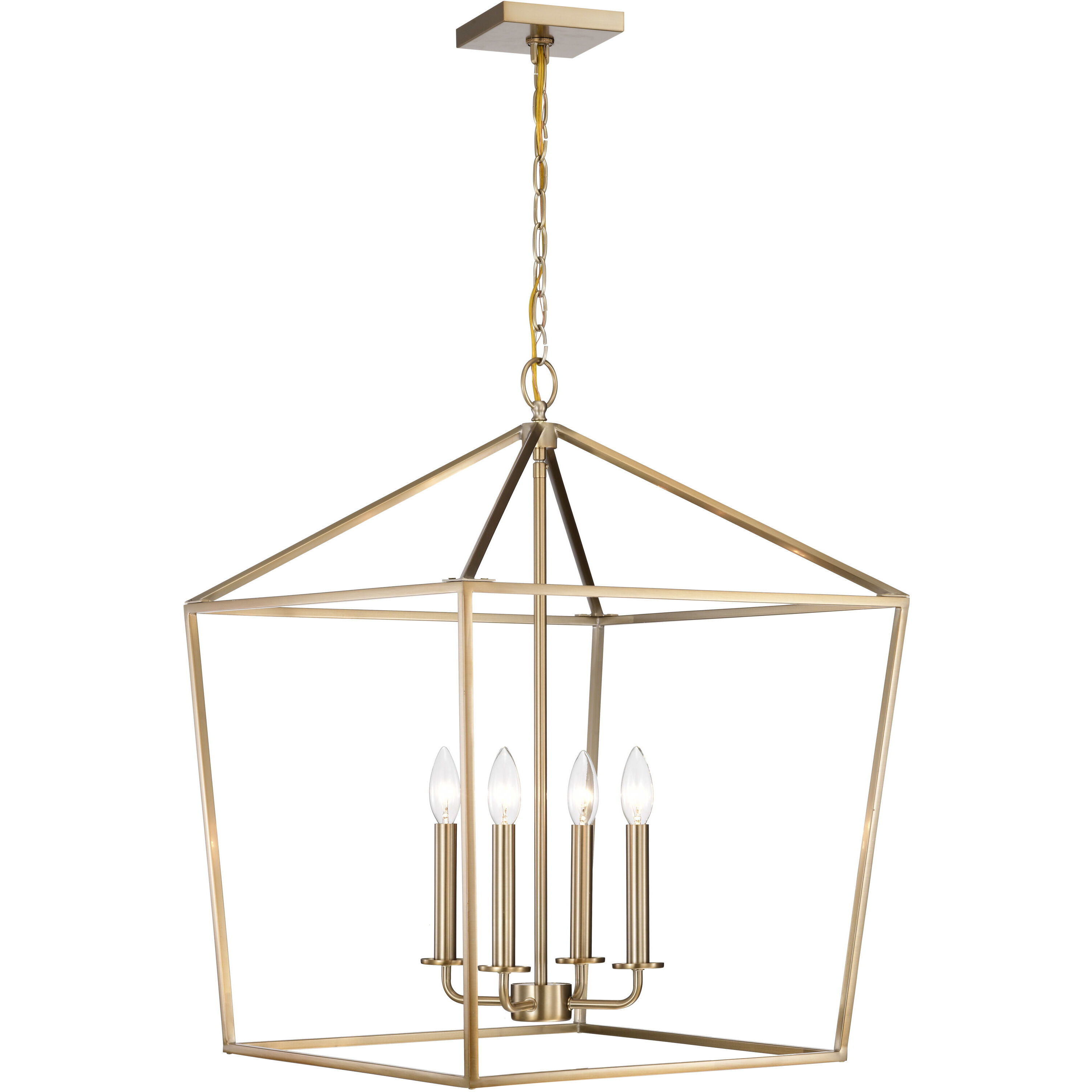 Emma 4 Light 20 inch Burnished Brass Pendant Ceiling Light