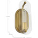 Teton 1 Light 4.38 inch Natural Brass Bathroom Vanity Light Wall Light