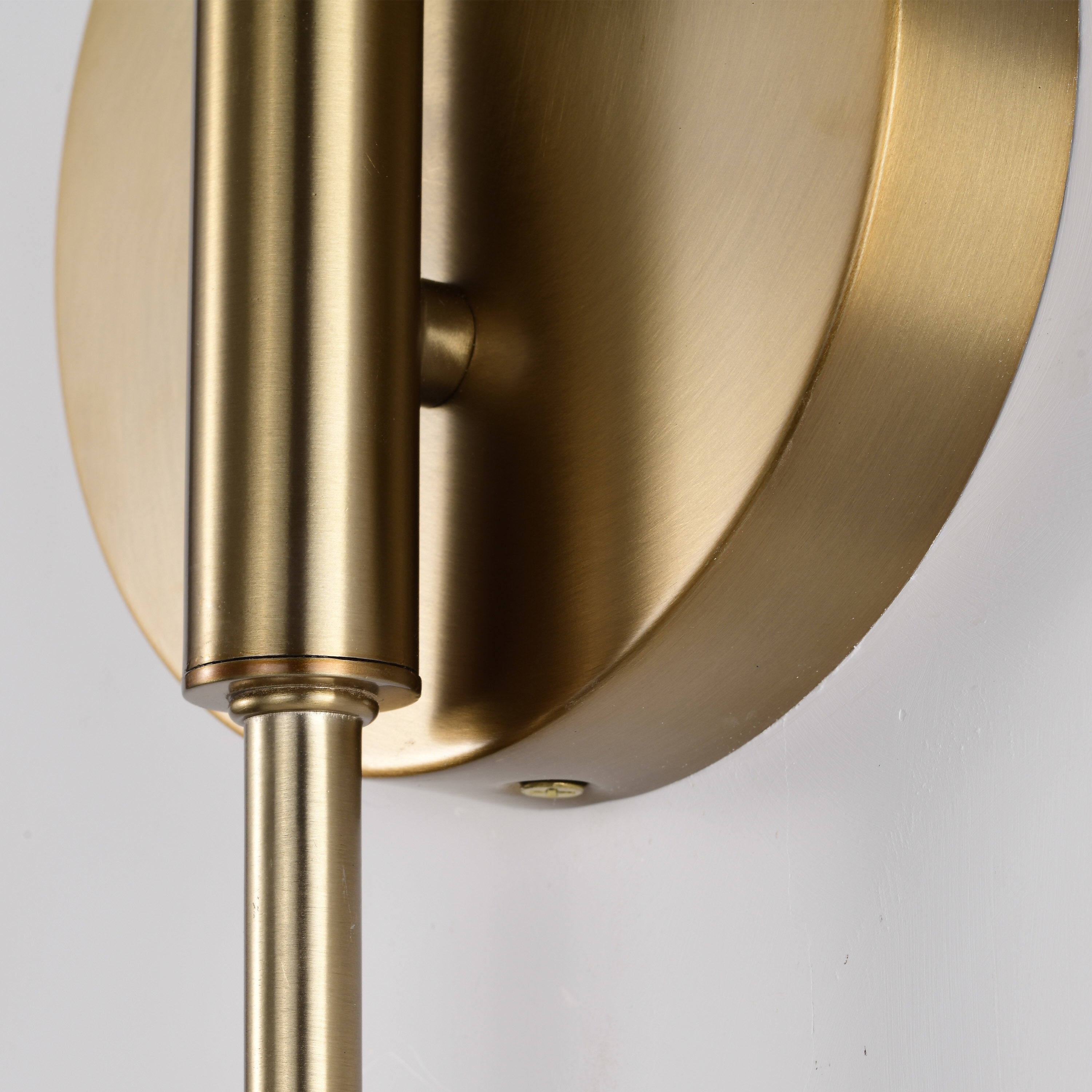Trilby 1 Light 7 inch Matte White/Burnished Brass Bathroom Vanity Lights Wall Light