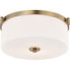 Liam 16.63 inch Burnished Brass Flush Mount Ceiling Light