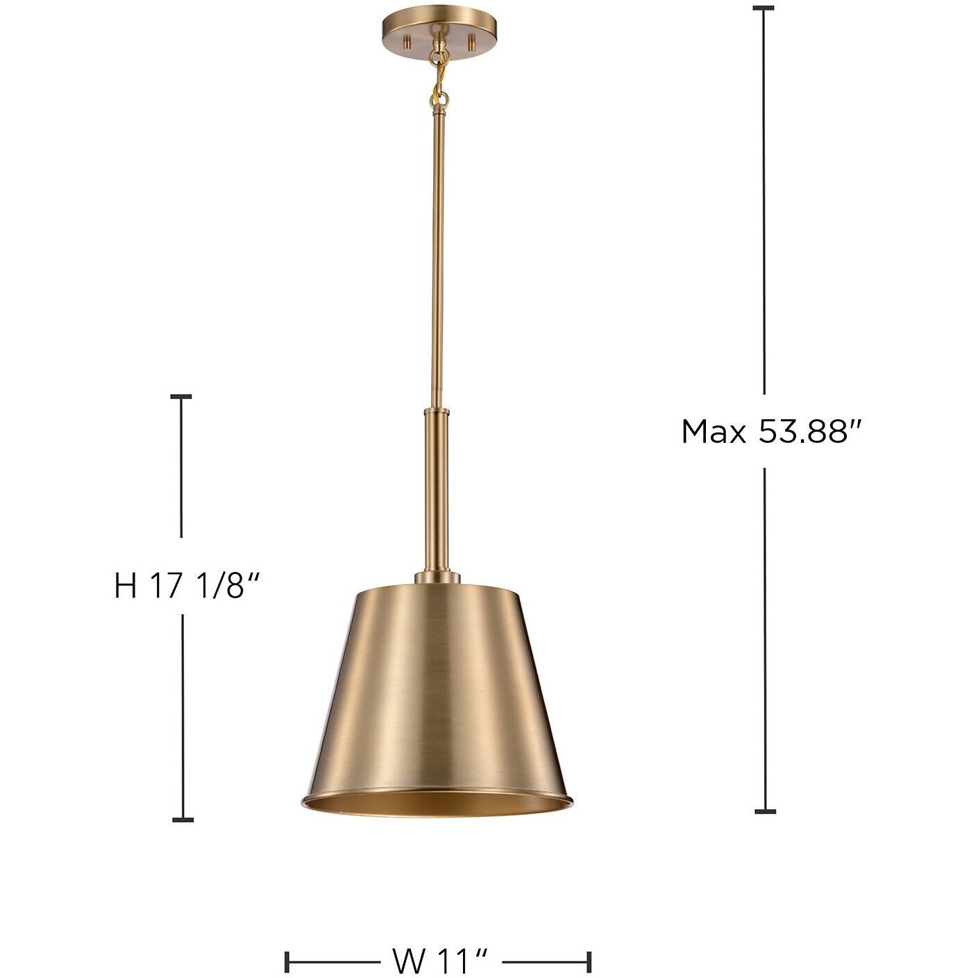 Alexis 1 Light 11 inch Burnished Brass and Gold Pendant Ceiling Light