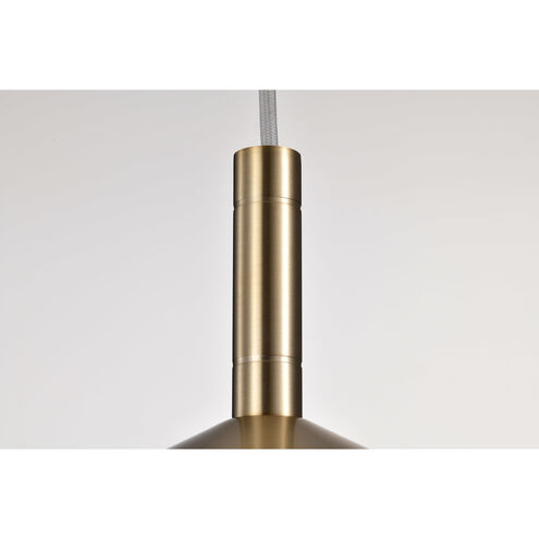 Corrine LED 9.88 inch Burnished Brass Pendant Ceiling Light