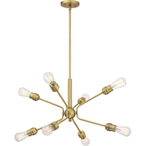 Faraday 8 Light 30.13 inch Brushed Brass Pendant Ceiling Light